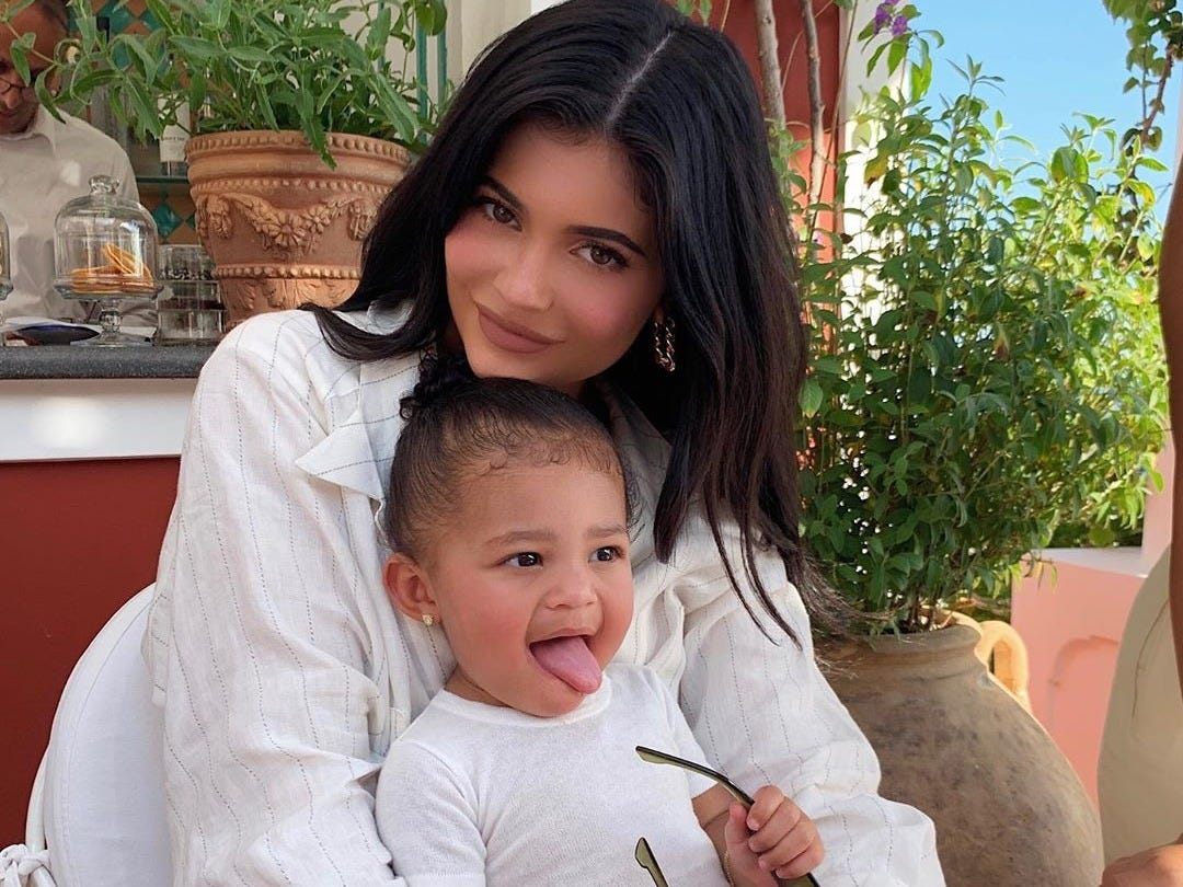 Kylie Jenner dressed Stormi Webster in diamond earrings and a $16,735  Hermès backpack for her first day of home school - Vogue Australia