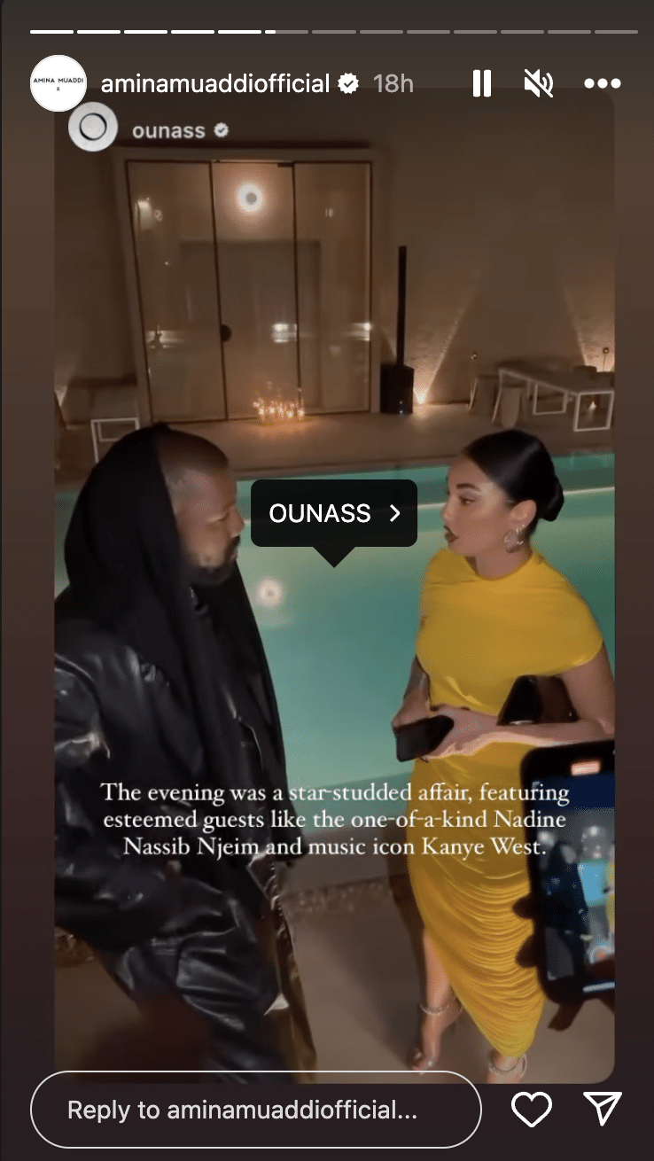 Amina Muaddi and Kanye West met up in Dubai | Cosmopolitan Middle East