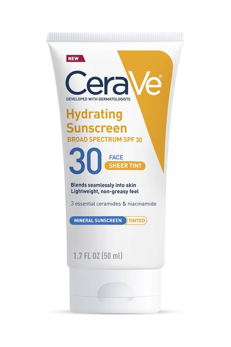cerave tinted sunscreen before and after